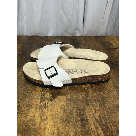 Birkis Birkenstock Catalina White Single Strap Buckle Sandals Womens Sz 38 US 7 - Picture 6 of 11